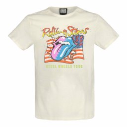 tričko pánské THE ROLLING STONES - STEEL WHEELS - VINTAGE WHITE - AMPLIFIED - ZAV210G94_VW