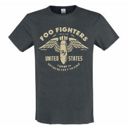 tričko pánské FOO FIGHTERS - ONE BY ONE - CHARCOAL - AMPLIFIED - ZAV210E58_CC