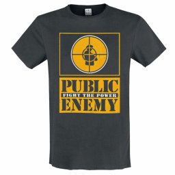 tričko pánské PUBLIC ENEMY - YELLOW FIGHT THE POWER - CHARCOAL - AMPLIFIED - ZAV210G83_CC
