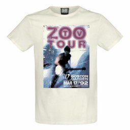 tričko pánské U2 - ZOO TV TOUR - VINTAGE WHITE - AMPLIFIED - ZAV210F67_VW
