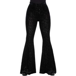 kalhoty dámské KILLSTAR - She's Electric Velvet Flares - KSRA003290
