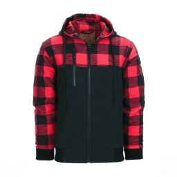 Mikina LUMBERSHELL ČERVENO/ČERNÁ vel. L