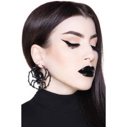náušnice KILLSTAR - Deadly Hoop - Black - KSRA003440