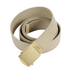 ROTHCO opasek se ZLATOU sponou 135 cm KHAKI