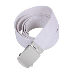 ROTHCO opasek s chromovou sponou 110 cm BÍLÝ
