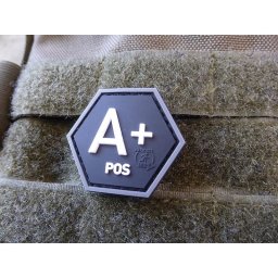 JACKETS TO GO nášivka hexagon krev A POS plast ČERNÁ SWAT