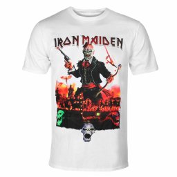 tričko pánské Iron Maiden - LOTB Live In Mexico City - White - ROCK OFF - IMTEE105MW