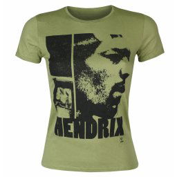 tričko dámské Jimi Hendrix - Let Me Live Scoop - KHAKI - ROCK OFF - JHXTS15LK