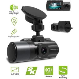 3 kanálová kamera do auta s GPS (přední / zadní / vnitřní) s 2K + Parkovací mód - Profio S12