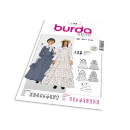 Střih Burda 2768 - Biedermeierovské šaty se spodničkou