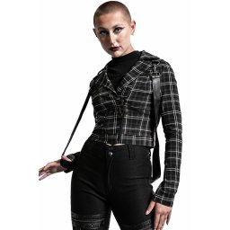 bunda dámská KILLSTAR - Freak Flag - ASH TARTAN - KSRA003952