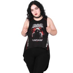 tílko dámské KILLSTAR - Departed Maxi Vest - Black - KSRA003704