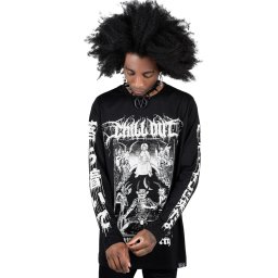 tričko unisex s dlouhým rukávem KILLSTAR - Chill Out - Black - KSRA003717