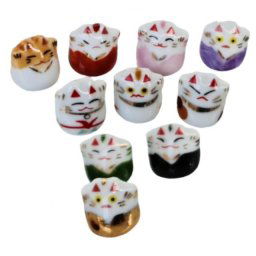 Japonská kočička štěstí Maneki Neko Extra Mini XXS - 1cm, kapesní