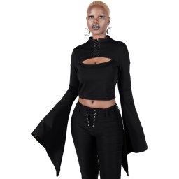 tričko dámské (top) s dlouhým rukávem KILLSTAR - Demon Darling - Black - KSRA003521
