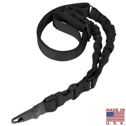 CONDOR OUTDOOR popruh zbraňový ADDER Double Bungee jednobodový ČERNÝ