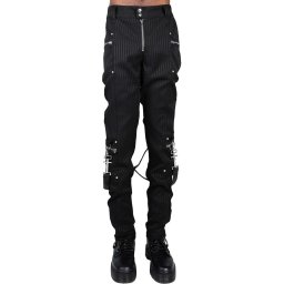 kalhoty pánské KILLSTAR - Office Riot Strappy - Pinstripe - KSRA003378