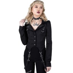 bunda dámská (sako) KILLSTAR - Office Demon - Pinstripe - KSRA003363