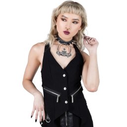 vesta dámská (tílko) KILLSTAR - Office Riot Chain - Black - KSRA003353