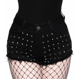 kraťasy dámské KILLSTAR - Liberty Studded - Black - KSRA003586