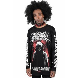 tričko unisex s dlouhým rukávem KILLSTAR - Departed - Black - KSRA003708