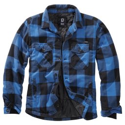 Košile LUMBERJACKET dlouhý rukáv flanel ČERNO/MODRÁ vel. 7XL