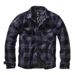 Košile LUMBERJACKET dlouhý rukáv flanel ČERNO/ŠEDÁ vel. 4XL
