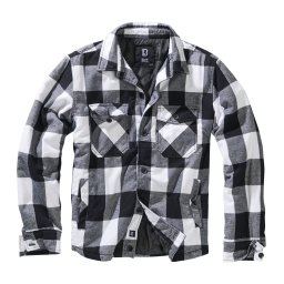 Košile LUMBERJACKET dlouhý rukáv flanel BÍLO/ČERNÁ vel. L