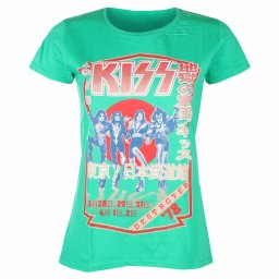 tričko dámské Kiss - Destroyer Tour 78 - GREEN - ROCK OFF - KISSTS13LGR