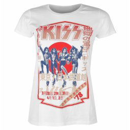 tričko dámské Kiss - Destroyer Tour 78 - WHT - ROCK OFF - KISSTS13LW