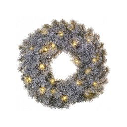 EMOS LED adventní věnec zasněžený 40cm DCTW15