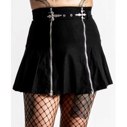 sukně dámská KILLSTAR - Viperine Mini - Black - KSRA004078