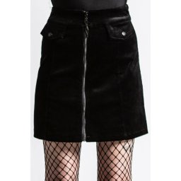 sukně dámská KILLSTAR - Be Major Corduroy - Black - KSRA004059