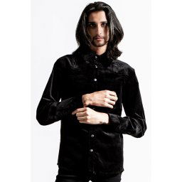 košile pánská KILLSTAR - Pull The Cord Button-Up - Black - KSRA004091