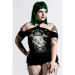 tričko dámské (top) KILLSTAR - Illuminated Choker - Black - KSRA004313
