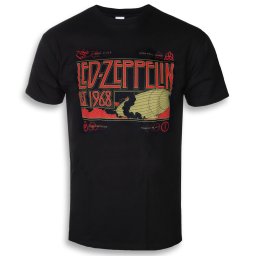 tričko pánské Led Zeppelin - Zeppelin & Smoke Black - RTLZETSBZEP