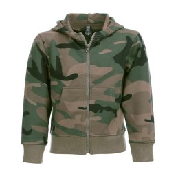 Mikina se zipem a kapucí dětská WOODLAND vel. 92