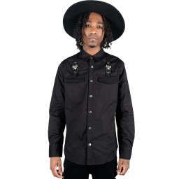 košile pánská KILLSTAR - Vladimir - Black - KSRA003486