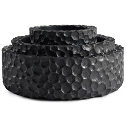 Ethnicraft designové mísy Black Chopped Bowls (set 3 kusů)
