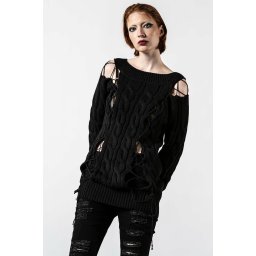 svetr dámský KILLSTAR - Juniper Knit - Black - KSRA004149