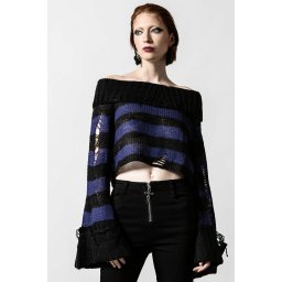 svetr dámský KILLSTAR - Ether Knit - Black/Midnight - KSRA004138