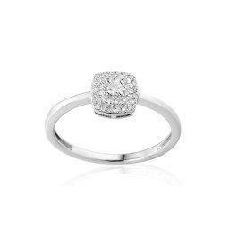 Zásnubní prsten z bílého zlata s diamanty 0,140 ct Lasalle IZBR479A