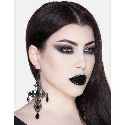 náušnice KILLSTAR - Crossed Desire - Black - KSRA004108
