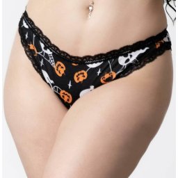 kalhotky dámské KILLSTAR - Haunted Pumpkin - Black - KSRA004603