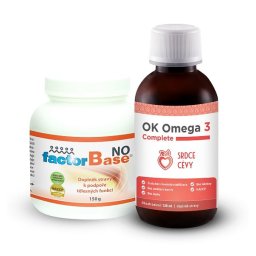 OKG Factor Base NO XXL 400 g + Omega 3 Complete 120 ml.