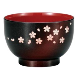 Hakyoa Japonská černá miska Sakura Miso 360 ml