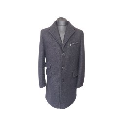 Elegantní pánský vlněný kabát