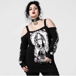 mikina dámská KILLSTAR - Morning Bardot - Black - KSRA004282