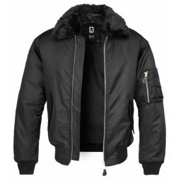 bunda pánská bomber (zimní) BRANDIT - MA2 Jacket Fur Collar - 3175-black