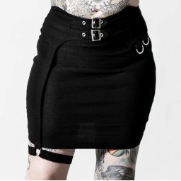 sukně dámská KILLSTAR - Crusade Mini - Black - KSRA004030